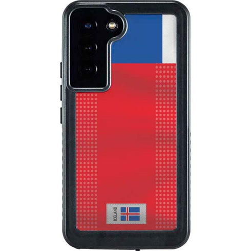 Iceland Soccer Flag Galaxy S24 Plus Waterproof Case